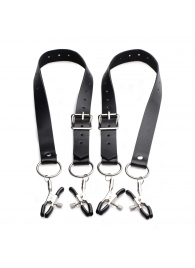 Ремни с зажимами для половых губ Spread Labia Spreader Straps with Clamps - XR Brands - купить с доставкой в Костроме