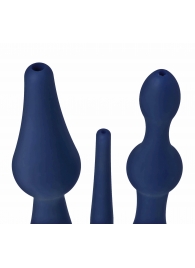 Набор из 3 универсальных насадок для анального душа Universal 3 Piece Silicone Enema Attachment Set - XR Brands - купить с доставкой в Костроме