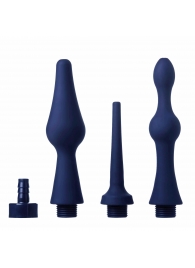 Набор из 3 универсальных насадок для анального душа Universal 3 Piece Silicone Enema Attachment Set - XR Brands - купить с доставкой в Костроме