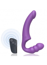 Фиолетовый безремневой страпон Straples Strap-On Dildo - Erokay - купить с доставкой в Костроме