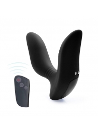 Черный вибромассажер простаты 3,5’’ Remote Control Curve P-spot Massager - 12 см. - Erokay - в Костроме купить с доставкой