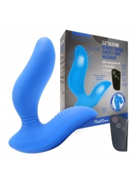 Синий вибромассажер простаты 3,5’’ Remote Control Curve P-spot Massager - 12 см. - Erokay - в Костроме купить с доставкой
