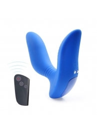Синий вибромассажер простаты 3,5’’ Remote Control Curve P-spot Massager - 12 см. - Erokay - в Костроме купить с доставкой
