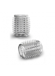 Прозрачная насадка с шипами STAY HARD COCK SLEEVE 01 CLEAR - Blush Novelties - в Костроме купить с доставкой