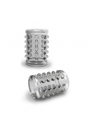 Прозрачная насадка на пенис с шишечками STAY HARD COCK SLEEVE 02 CLEAR - Blush Novelties - в Костроме купить с доставкой