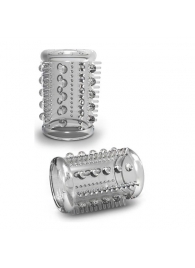 Прозрачная насадка с шипами и шишечками STAY HARD COCK SLEEVE 03 CLEAR - Blush Novelties - в Костроме купить с доставкой