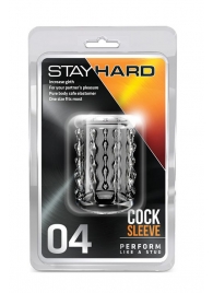 Прозрачная насадка с бороздками STAY HARD COCK SLEEVE 04 CLEAR - Blush Novelties - в Костроме купить с доставкой