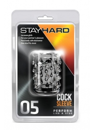 Прозрачная насадка с капельками STAY HARD COCK SLEEVE 05 CLEAR - Blush Novelties - в Костроме купить с доставкой