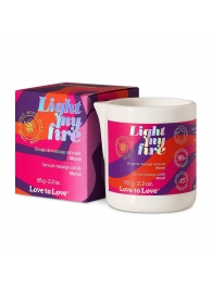 Массажная свеча Light My Fire с ароматом моной - 80 мл. - Love to Love - купить с доставкой в Костроме