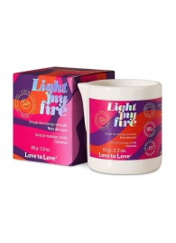 Массажная свеча Light My Fire Coconut с ароматом кокоса - 65 гр. - Love to Love - купить с доставкой в Костроме