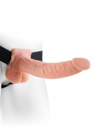 Полый страпон телесного цвета Hollow Strap-On with Balls - 24 см. - Pipedream - купить с доставкой в Костроме