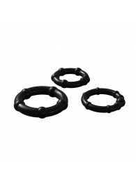 Набор из 3 черных эрекционных колец Babooom Ring Set - Adrien Lastic - в Костроме купить с доставкой