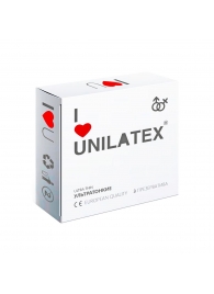 Ультратонкие презервативы Unilatex Ultra Thin - 3 шт. - Unilatex - купить с доставкой в Костроме