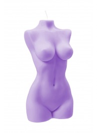 Фиолетовая интерьерная свеча в форме женского торса - 850 гр. - Pecado - купить с доставкой в Костроме