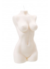 Белая интерьерная свеча в форме женского торса - 850 гр. - Pecado - купить с доставкой в Костроме