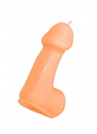 Оранжевая свеча в форме пениса - 47 гр. - Pecado - купить с доставкой в Костроме