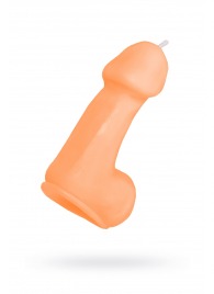 Оранжевая свеча в форме пениса - 47 гр. - Pecado - купить с доставкой в Костроме