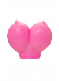 Розовая свеча «Сиськи» - 150 гр. - Pecado - купить с доставкой в Костроме