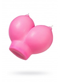 Розовая свеча «Сиськи» - 150 гр. - Pecado - купить с доставкой в Костроме