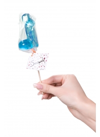 Голубой леденец в форме члена со вкусом блю кюрасао - 80 гр. - Sosuчki - купить с доставкой в Костроме