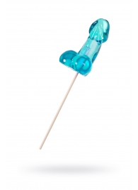 Голубой леденец в форме члена со вкусом блю кюрасао - 80 гр. - Sosuчki - купить с доставкой в Костроме