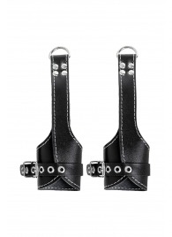 Черные подвесы с белой строчкой - Pecado - купить с доставкой в Костроме