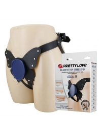 Синие трусики харнесс с платформой Caludio II - Baile - купить с доставкой в Костроме