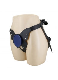 Синие трусики харнесс с платформой Caludio II - Baile - купить с доставкой в Костроме