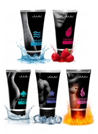 Набор из 5 лубрикантов JUJU (увлажняющий, Hot+, Long, Anal, малина) - JuJu - купить с доставкой в Костроме