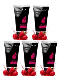 Набор из 5 съедобных лубрикантов JUJU со вкусом малины - JuJu - купить с доставкой в Костроме