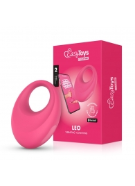 Розовое интерактивное эрекционное виброкольцо Leo - Easy toys - в Костроме купить с доставкой