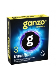 Супертонкие презервативы Ganzo Invisible - 3 шт. - Ganzo - купить с доставкой в Костроме