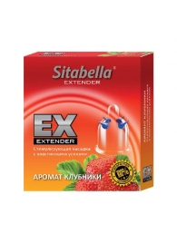 Стимулирующая насадка Sitabella Extender  Клубника - Sitabella - купить с доставкой в Костроме