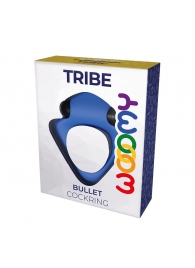 Синее эрекционное кольцо Wooomy Tribeс с вибрацией - Adrien Lastic - в Костроме купить с доставкой