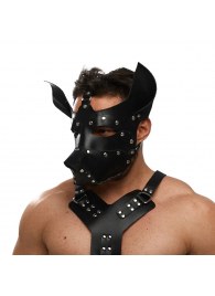 Черная кожаная маска «Собака» - Crazy Handmade - купить с доставкой в Костроме