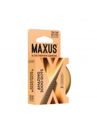 Точечные презервативы MAXUS 2000 Amazing Dots с железным кейсом - 3 шт. - Maxus - купить с доставкой в Костроме