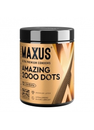 Точечные презервативы MAXUS 2000 Amazing Dots с железным кейсом - 12 шт. - Maxus - купить с доставкой в Костроме