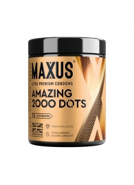 Точечные презервативы MAXUS 2000 Amazing Dots с железным кейсом - 15 шт. - Maxus - купить с доставкой в Костроме