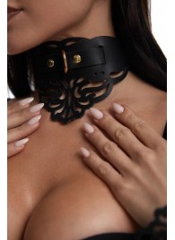 Фигурный чокер с узорами и золотистой фурнитурой - Crazy Handmade - купить с доставкой в Костроме