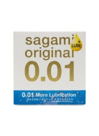 Увлажнённый презерватив Sagami Original 0.01 Extra Lub - 1 шт. - Sagami - купить с доставкой в Костроме