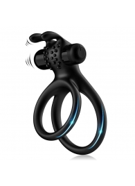 Черное эрекционное виброкольцо с подхватом мошонки Stay Hard - Boys of Toys - в Костроме купить с доставкой