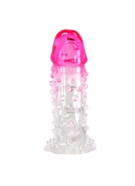Прозрачно-розовая насадка на пенис Wilford - 13,5 см. - Baile - в Костроме купить с доставкой