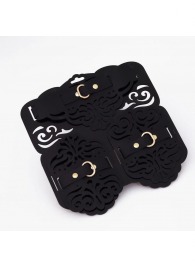 Фигурный набор для БДСМ-игр с узорами и золотистой фурнитурой - Crazy Handmade - купить с доставкой в Костроме