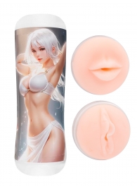 Двусторонний мастурбатор в колбе аниме - вагина и ротик - Tokyo Style - в Костроме купить с доставкой