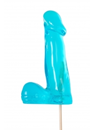 Голубой леденец в форме члена со вкусом блю кюрасао - 173 гр. - Sosuчki - купить с доставкой в Костроме
