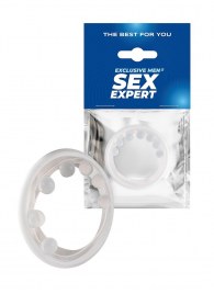 Эрекционное кольцо с мягкой стимулирующей насадкой - Sex Expert - в Костроме купить с доставкой