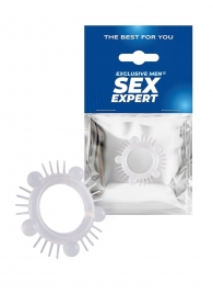 Эластичное эрекционное кольцо с шишечками и шипами - Sex Expert - в Костроме купить с доставкой