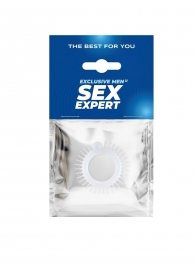 Эластичное эрекционное кольцо с шипиками и шариком - Sex Expert - в Костроме купить с доставкой