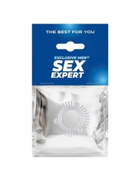Эластичное эрекционное кольцо с 3 шариками и шипами - Sex Expert - в Костроме купить с доставкой