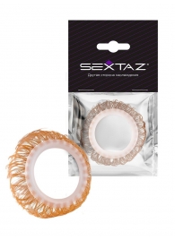 Эрекционное кольцо с бежевыми «ресничками» - Sextaz - в Костроме купить с доставкой